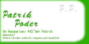 patrik poder business card